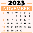 Premium Vector | November 2023 calendar template illustration