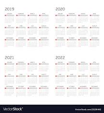 Calendar 2020 To 2022 Calendar Template Printable Vector Free Vector Art Design Free Vector Images