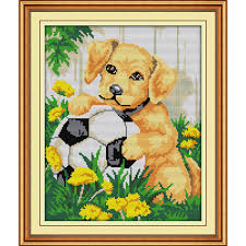 Football cross stitch pattern, modern soccer counted cross stitch chart, splattered paint sport fan design, instant download pdf climbinggoatdesigns 5 out of 5 stars (1,627) Set For Embroidery Stitch Chinese Counted Cross Stitch Pattern Kits Puppy And Football Ponto Cruz Dmc Embroidery Home Decoration Aida Cloth Aliexpress