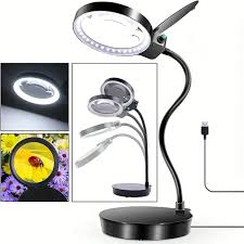 10X Magnifying Glass with Light and Stand