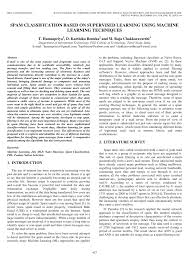 Pdf Spam Classification Based On Supervised Learning Using Machine Learning Techniques