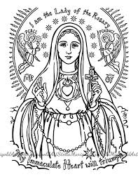Rosary coloring pages to print are perfect for may and october. Our Lady Of Fatima Coloring Page Etsy