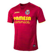 Gelbes trikot mit akzenten in marineblau. Villareal Cf Football Shirt Archive