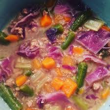 Take 1 of large onion diced (white). Hamburger Purple Cabbage Soup The Health Nut Mama