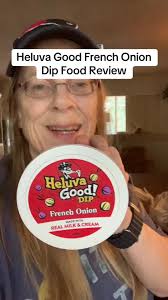 Food review of Heluva Good French Onion Dip. @Heluva Good! #foodreview #dip  #heluvagood #frenchonion #fyp