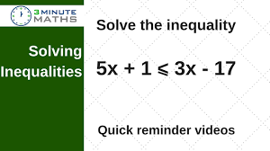 Smaller than the other (. Solving Inequalities Gcse Maths Level 5 Question Youtube