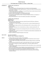 Laboratory Technician Resume Samples | Velvet Jobs