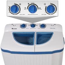 Petite machine a laver sechante. Tectake Mini Machine A Laver Et A Essorer Jusqu A 4 5 Kg Lave Linge Compact Bleu Blanc Cdiscount Electromenager