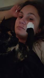 Anyone else? She cant help herself lol she really tries for my mouth but  thats a hard pass