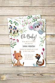 Baby Shower Invitation Australian Animal Theme Gender Neutral Native Anim Animal Baby Shower Theme Animal Baby Shower Invitations Baby Shower Invitations