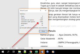 Dengan menghitung jumlah kata per baris tersebut maka disimpulkan bahwa untuk mencapai jumlah kata maka karangan harus berjumlah berapa baris. Inilah Cara Menghitung Jumlah Kata Dan Karakter Di Word Sangpengajar Com