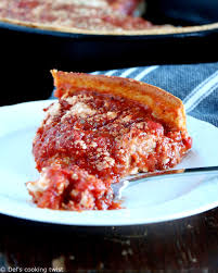 Chicago Style Deep Dish Pizza Del S Cooking Twist Recipe Deep Dish Pizza Chicago Style Deep Dish Pizza Deep Dish Pizza Recipe