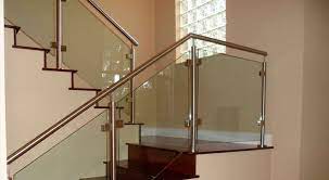At Glass Railings For Stairs And Composite Materials Glass Handrails Railings Glass Handrail Modern Stair Railing Staircase Design