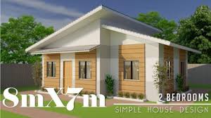 You can get a detailed drawing including floor pans. 8mx7m 56sq M Simple House Design With 2 Bedrooms Youtube