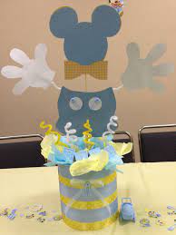 Mickey Mouse Baby Shower Party Centerpiece Mickey Mouse Baby Shower Baby Shower Parties Mickey Mouse First Birthday