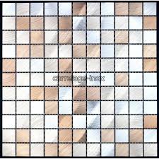 Mosaique Aluminium Sol De Douche Salle De Bain Alu 25 Marron Cuisine Aluminium Mosaique Douche Carrelage Inox