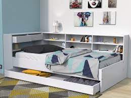 Letto giotto diciotto con cassetti e letto estraibile. Letto Con Cassetti E Ripiani Renato Ii 90 X 190 Cm Bianco