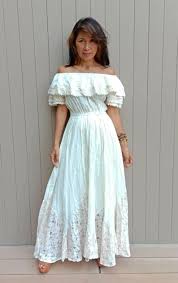 Bohemian Wedding Dress Mexican Maxi Dress Spanish Style Etsy In 2020 Maxi Dress Wedding Lace Dress Casual Mexican Dresses