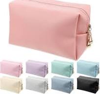 Amazon.com : Jexine 9 Pcs Makeup Bag Leather Zipper Cosmetic ...