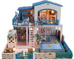 Diy Miniature Bedroom Miniature House Handcraft Kit By Unitime Diy Dollhouse Model House Kits Doll House