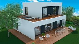 Booa Maison Crepi Toop5 Modern Style House Plans Modern Architecture House Modern House Exterior