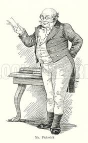 Dickens character: Mr Pickwick stock image
