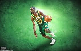 New Hd Wallpaper Of Gary Payton In Sonics Jersey Full Size Of Wallpaper Can Be Downloaded At Http Www Bask Gary Payton Nba Basketball Art Nba Wallpapers