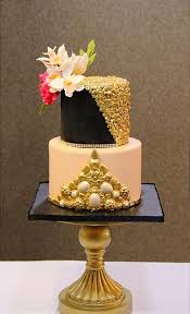 Black And Gold Birthday Cake For Her Black And Gold Sequins Black And Gold Birthday Cake 50th Birthday Cake For Women Birthday Cake For Women Elegant