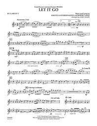 Let It Go Bb Clarinet 1 Clarinet Sheet Music Clarinet Saxophone Sheet Music