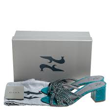 Welcome to my official site, i'm gina gerson. Gina Teal Crystal Embellished Leather Dexie Sandals Size 38 Gina Tlc