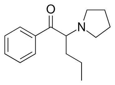 Skeletal structural backbone of the pyrrolidinophenone series, AI generated