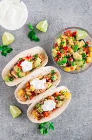 Fish tacos with sesame ginger slaw. Blackened Salmon Tacos With Avocado Salsa Delicious Meets Healthy