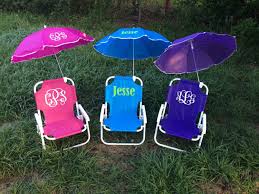 Monogrammed Kids Beach Chair With Umbrella By Southernsassbybrit On Etsy Https Www Etsy Com Listing 1796 Kids Beach Chair Beach Chair Umbrella Beach Monogram