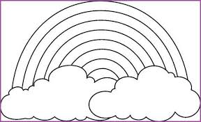 Rainbow coloring pages for kids, home worksheets for preschool boys and girls. Free Printable Blank Rainbow Rainbow Coloring Page Templates