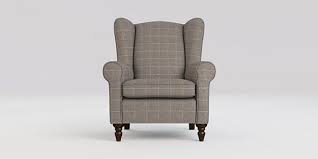 Buy Sherlock Chair 1 Seat Tweedy Check Lawson Dove High Turned Studded Chair Leather Chair Chair