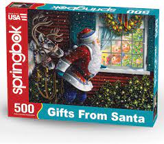 Get up to 30% off (gifts). Amazon Com Springbok 500 Piece Jigsaw Puzzle Gifts From Santa Multi Toys Games