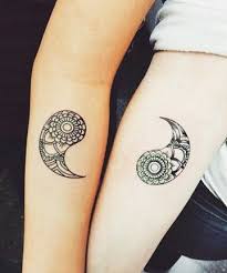 Yin Yang Couple Tattoo Tattoos For Daughters Partner Tattoos Couple Tattoos