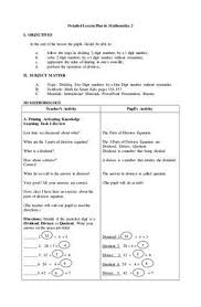 Detailed Lesson Plan In Mathematics 2 I Objectives At The End Of The Lesson The In 2020 Math Lesson Plans Math Lesson Plans Elementary Teacher Lesson Plans Elementary
