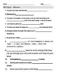 Bill Nye Waves Video Worksheet Didactico Ciencia