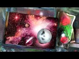 Spray Paint Art Tutorial Galaxy Effects And High Gloss Finish Youtube