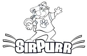 Carolina Panthers Color Sir Purr Carolina Panthers Colors Carolina Panthers Coloring Pages