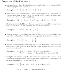 Properties Of Real Numbers Wendibixeman