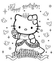 Hello kitty with a big heart. Hello Kitty Birthday Coloring Pages Best Coloring Pages For Kids