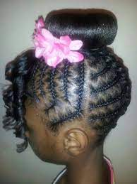 Braided Up Do Junior Bridesmaid Hair Black Hair Updo Hairstyles Kids Braided Hairstyles