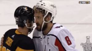Murray managed to get a pad on the puck, but the power behind the shot sent the rebound out to john carlson who potted the puck before murray could recover. Sidney Crosby Shows All Class As He Congratulates Alex Ovechkin In The Handshake Line Article Bardown