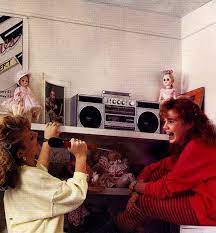 80s girls boombox 80s fashion photo style