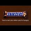 We had to create a commercial using an existing ad campaign so we choose snickers. 1