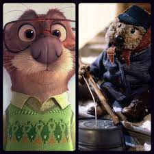 In Zootopia (2016), the first case Judy Hopps takes on is the search for  missing citizen Emmitt Otterton. This character's name is a reference to  Emmet Otter's Jug-Band Christmas, a children's book
