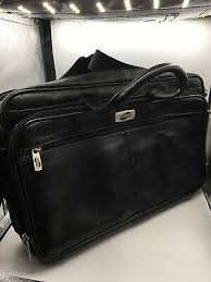 American Tourister Leather Briefcase Bag Travel Business In 2020 Leather Briefcase Bag American Tourister Leather Briefcase