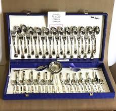 City , lower saxony, central germany, on the leine river. Gottinghen Axendale Flatware Set 51 Pieces Silverware Inox 18 10 Silver Gold Ebay Flatware Set Gold Flatware Elegant Flatware